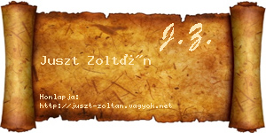 Juszt Zoltán névjegykártya