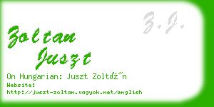 zoltan juszt business card